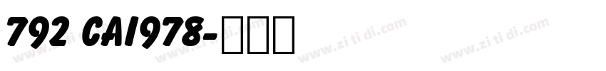 792 CAI978字体转换